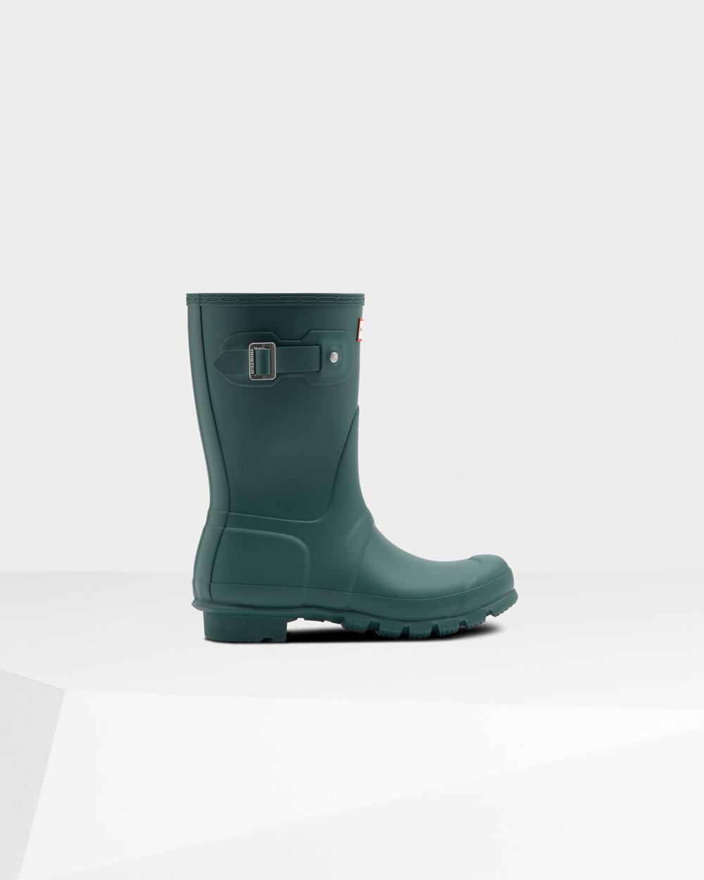 Womens Short Rain Boots - Hunter Original (16FITJCUH) - Green